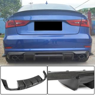 Difuzor bara spate V1 (pentru S-Line Sedan 2012-2016, Carbon) Audi A3 2012-2020 foto 1