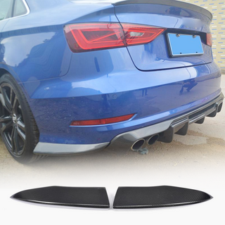 Ornamente pentru bara spate Flap (pentru S-Line Sedan 2012-2016, Carbon) Audi A3 2012-2020 foto 1