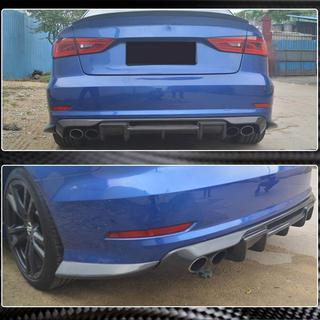 Ornamente pentru bara spate Flap (pentru S-Line Sedan 2012-2016, Carbon) Audi A3 2012-2020 foto 3