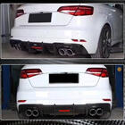 Audi A3 2012-2020 Difuzor bara spate V1 pentru S-Line HB 2017-2020, Carbon foto 3
