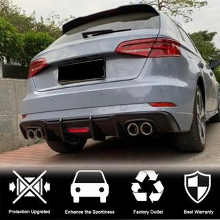 Difuzor bara spate V1 pentru S-Line HB 2017-2020, Carbon Audi A3 2012-2020 foto 2