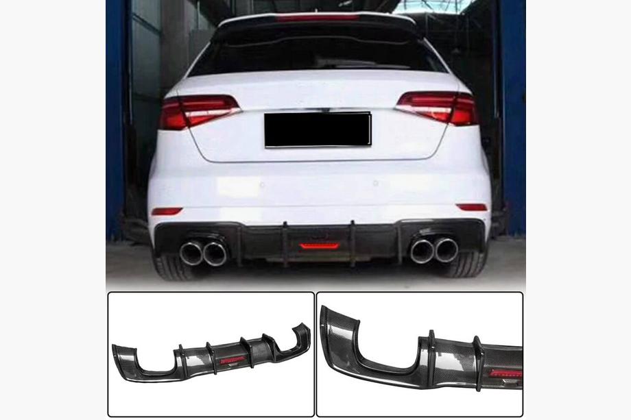 Audi A3 2012-2020 Difuzor bara spate V1 pentru S-Line HB 2017-2020, Carbon Image