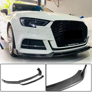 Prelungire bara fata Lip V4 (pentru S-Line Sedan 2017-2020, Carbon) Audi A3 2012-2020 foto 1