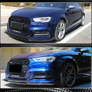 Prelungire bara fata Lip V4 (pentru S-Line Sedan 2017-2020, Carbon) Audi A3 2012-2020 foto 3