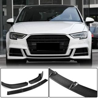 Prelungire buza bara fata Lip V2 (pentru S-Line Sedan 2017-2020, Carbon) Audi A3 2012-2020 foto 1