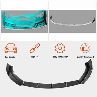 Prelungire buza bara fata Lip V2 (pentru S-Line Sedan 2017-2020, Carbon) Audi A3 2012-2020 foto 2