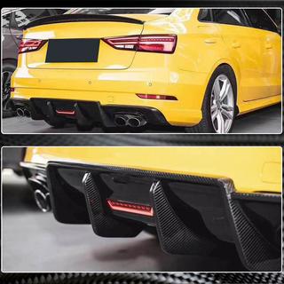 Difuzor bara spate V3 pentru S-Line Sedan 2017-2020 (Carbon) Audi A3 2012-2020 foto 3