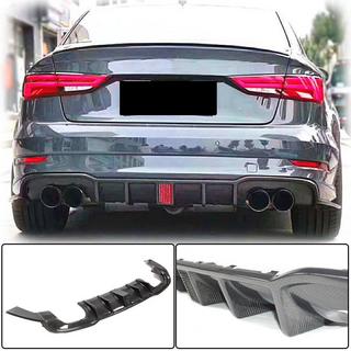 Difuzor bara spate V2 (pentru S-Line Sedan 2017-2020, Carbon) Audi A3 2012-2020 foto 1