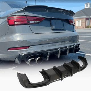 Difuzor bara spate V1 (pentru S-Line Sedan 2017-2020, Carbon) Audi A3 2012-2020 foto 1