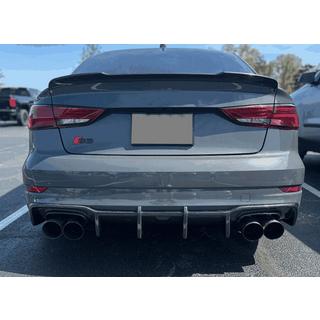 Difuzor bara spate V1 (pentru S-Line Sedan 2017-2020, Carbon) Audi A3 2012-2020 foto 3