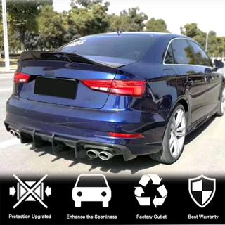 Difuzor bara spate V1 (pentru S-Line Sedan 2017-2020, Carbon) Audi A3 2012-2020 foto 4
