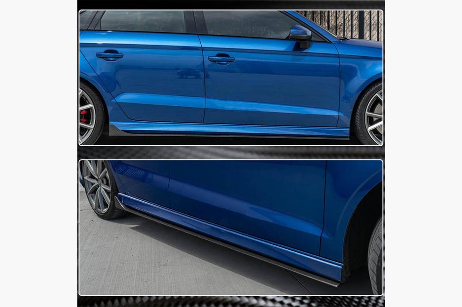 Audi A3 2012-2020 Praguri laterale V2 (pentru S-Line Sedan, Carbon) Foto 3