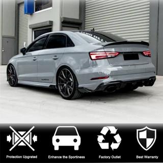 Praguri laterale V1 (pentru S-Line Sedan, carbon) Audi A3 2012-2020 foto 4