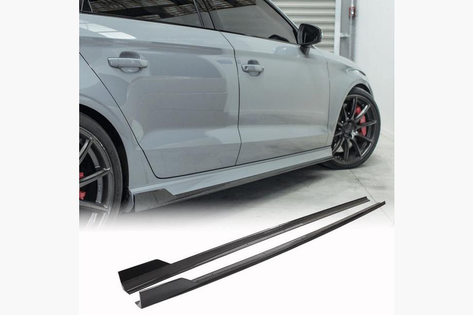 Audi A3 2012-2020 Praguri laterale V1 (pentru S-Line Sedan, carbon) Image