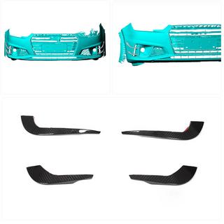 Prelungire bara fata (lip) V3 (pentru S-Line Sedan 2015-2019, Carbon) foto 2