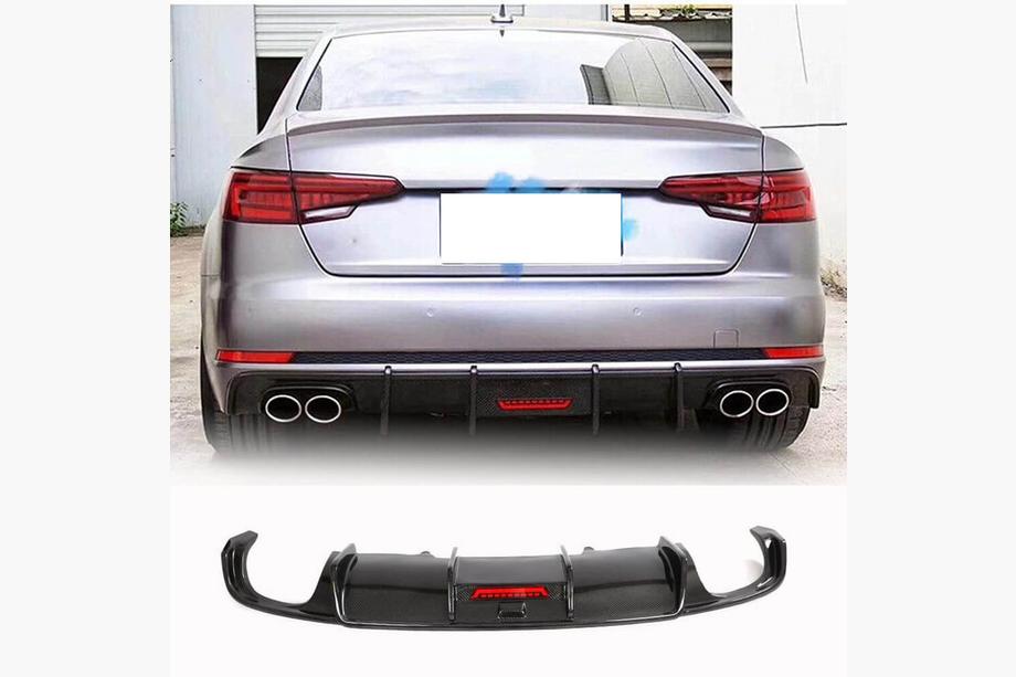 Audi A4 B9 2015-2024 Difuzor bara spate V1 (pentru S-Line Sedan 2015-2019, Carbon) Image