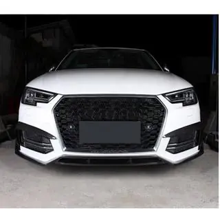 Prelungire lip pentru bara fata Lip V2 (pentru S-Line Sedan 2015-2019, Carbon) foto 1
