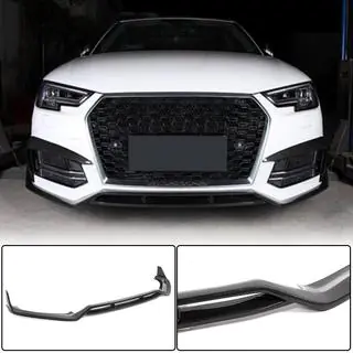 Prelungire lip pentru bara fata Lip V2 (pentru S-Line Sedan 2015-2019, Carbon) foto 2
