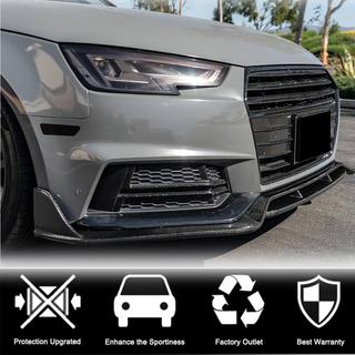 Prelungire lip pentru bara fata Lip V2 (pentru S-Line Sedan 2015-2019, Carbon) foto 3