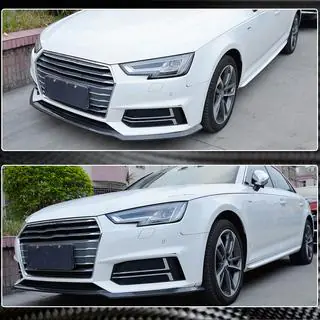 Prelungire lip spoiler bara fata Lip V4 (pentru S-Line Sedan 2015-2019, Carbon) foto 3