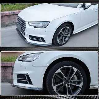 Prelungire lip spoiler bara fata Lip V4 (pentru S-Line Sedan 2015-2019, Carbon) foto 4