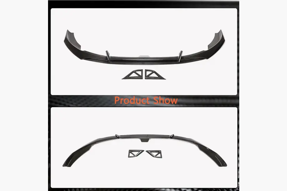 Lip spoiler bara fata (pentru S-Line Sedan 2019-2024, Carbon) foto 4
