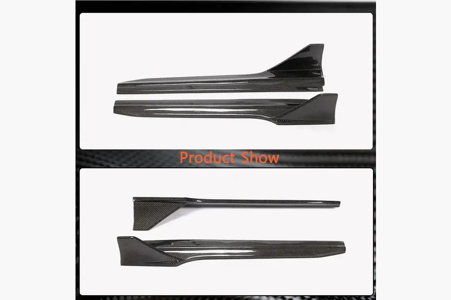 Extensii praguri laterale (pentru S-Line Sedan 2019-2024, Carbon) foto 4