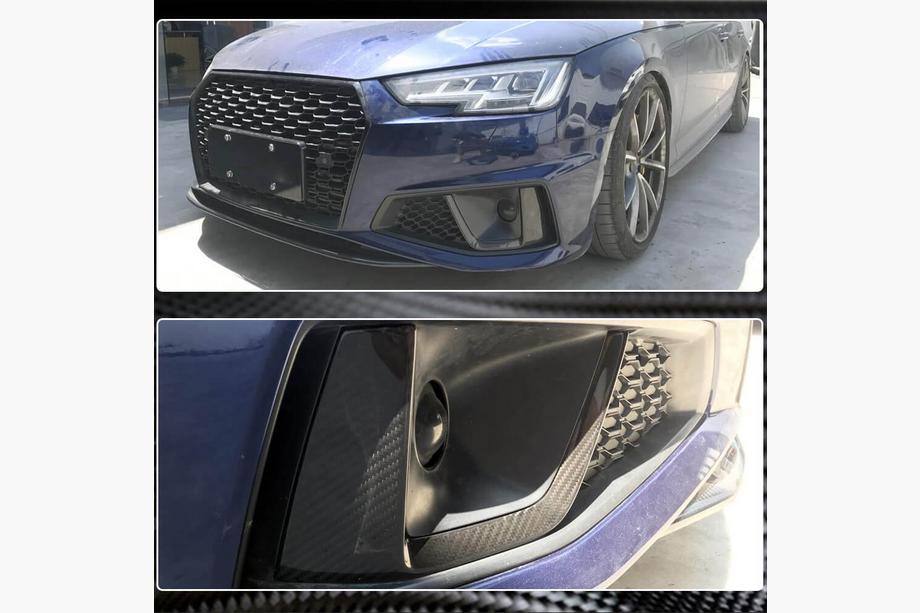 Audi A4 B9 2015-2024 Ornamente pentru proiectoare ceata V3 (pentru S-Line Sedan 2015-2019, Carbon) Foto 5