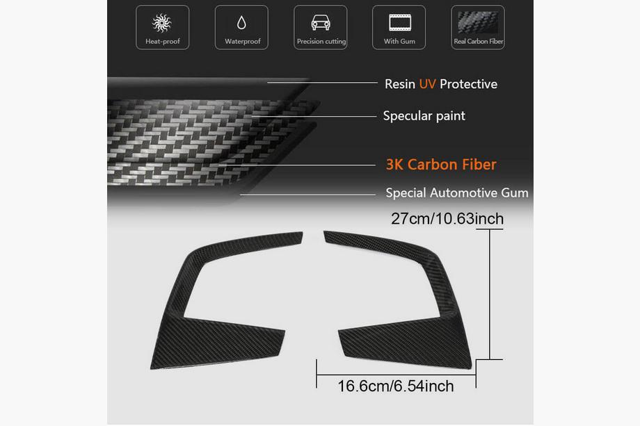 Audi A4 B9 2015-2024 Ornamente pentru proiectoare ceata V3 (pentru S-Line Sedan 2015-2019, Carbon) Foto 6
