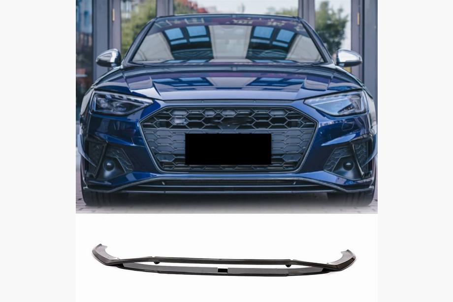 Audi A4 B9 2015-2024 Bara fata lip Lip V2 (pentru S-Line Sedan 2019-2024, Carbon) Image