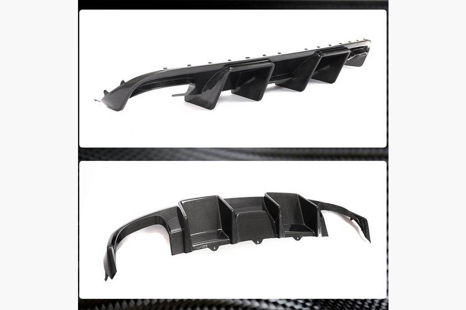 Audi A4 B8 2007-2015 Difuzor Bara Spate V2 (pentru S4 2009-2012, Carbon) Foto 2