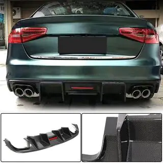 Difuzor bara spate V1 (pentru S4 2009-2012, Carbon) Audi A4 B8 2007-2015 foto 4