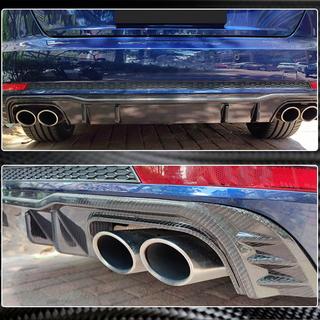 Difuzor bara spate V2 (pentru S-Line Sedan 2015-2019, Carbon) Audi A4 B9 2015-2024 foto 3