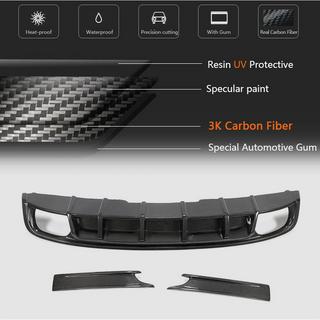 Difuzor bara spate (pentru S4 2017-2020, Carbon) Audi A4 B9 2015-2024 foto 3