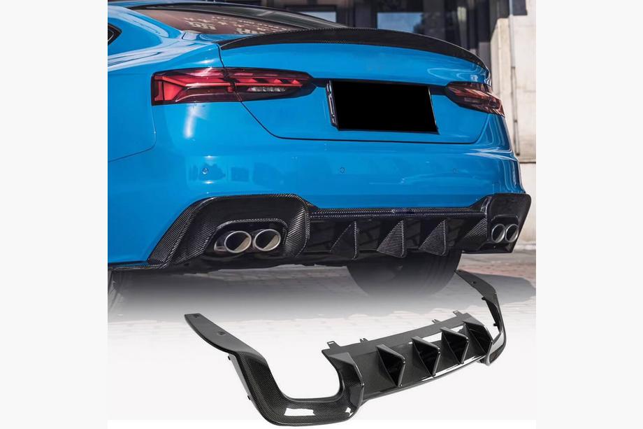 Audi A5 2016-2025 Difuzor bara spate V2 (pentru S-Line 2021-2025, Carbon) Image