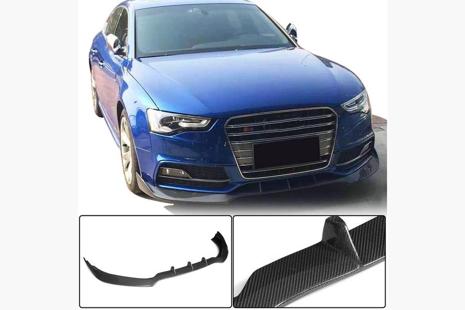 Audi A5 2007-2015 Lip Bara Fata V3 pentru S-Line 2012-2015 Carbon Image