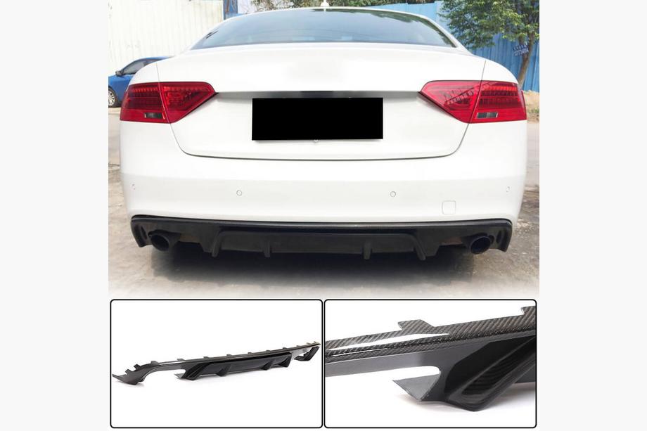 Audi A5 2007-2015 Difuzor bara spate V2 (pentru S-Line 2012-2015, Carbon) Image