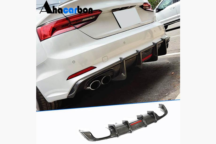 Audi A5 2016-2025 Difuzor Bara Spate V1 (pentru S-Line 2016-2020, Carbon) Foto 1