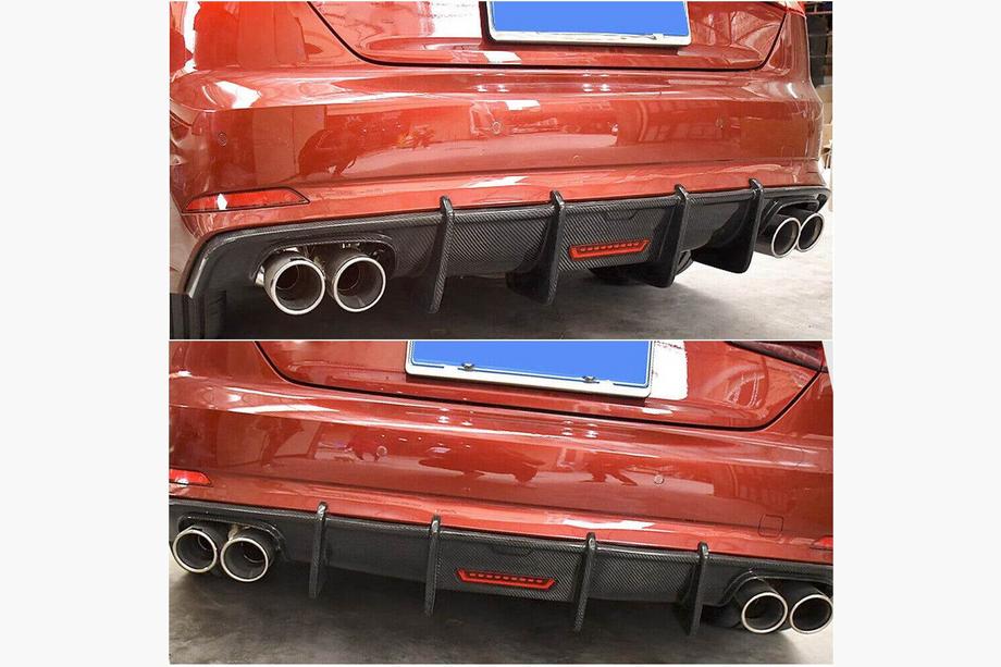 Audi A5 2016-2025 Difuzor Bara Spate V1 (pentru S-Line 2016-2020, Carbon) Foto 6