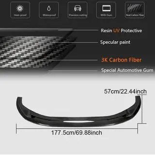 Lip Bara Fata V3 (pentru S-Line 2021-2025, Carbon) foto 4