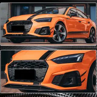 Lip bara fata V1 pentru S-Line 2021-2025 Carbon foto 4