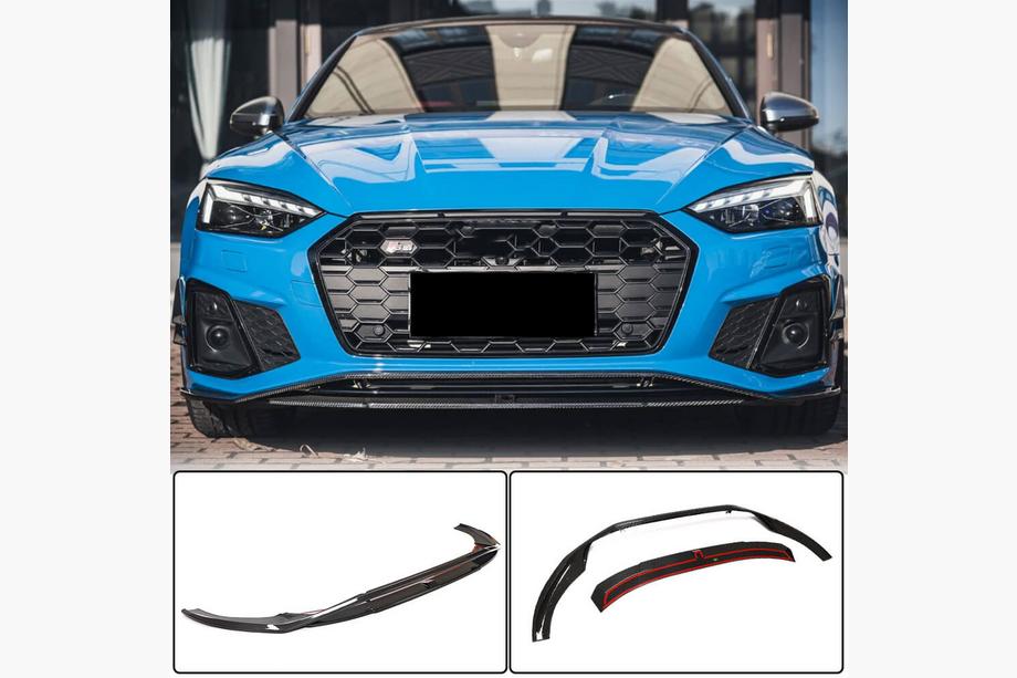 Audi A5 2016-2025 Lip bara fata V1 pentru S-Line 2021-2025 Carbon Image
