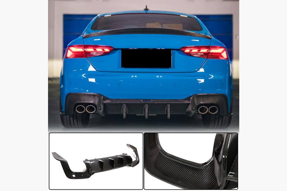 Audi A5 2016-2025 Difuzor Bara Spate (Carbon) V2 Image