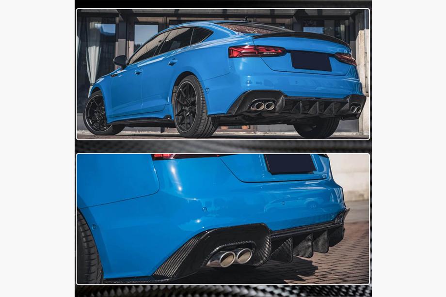 Audi A5 2016-2025 Difuzor Bara Spate (Carbon) V2 Foto 4