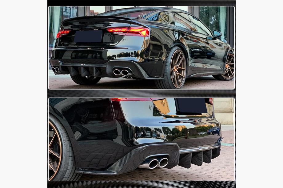 Audi A5 2016-2025 Difuzor Bara Spate (Carbon) V2 Foto 5