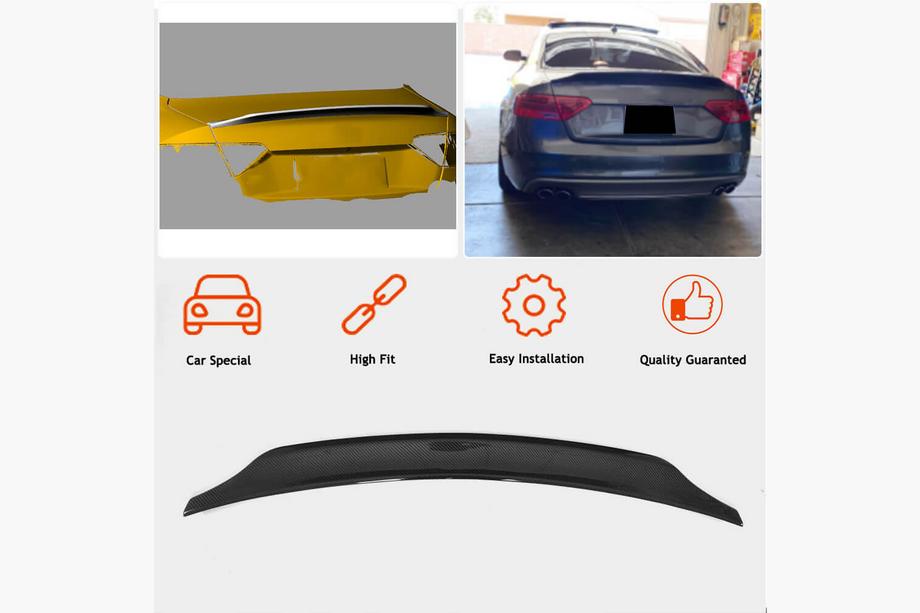 Audi A5 2007-2015 Spoiler V1 (pentru Coupe, Carbon) Foto 2