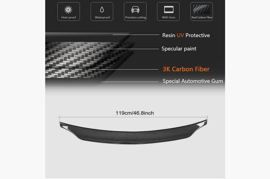 Audi A5 2007-2015 Spoiler V1 (pentru Coupe, Carbon) Foto 6