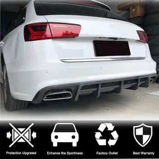 Difuzor bara spate (pentru S-Line Avant 2014-2018, Carbon) foto 3