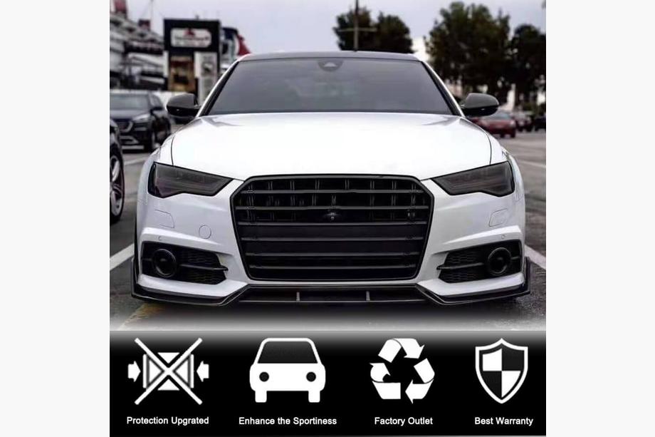 Audi A6 C7 2011-2017 Lip Bara Fata Carbon V1 pentru S-Line 2014-2018 Foto 2