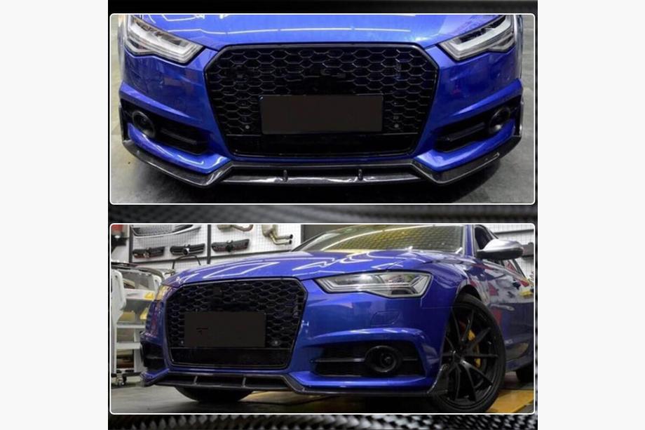 Audi A6 C7 2011-2017 Lip Bara Fata Carbon V1 pentru S-Line 2014-2018 Foto 4